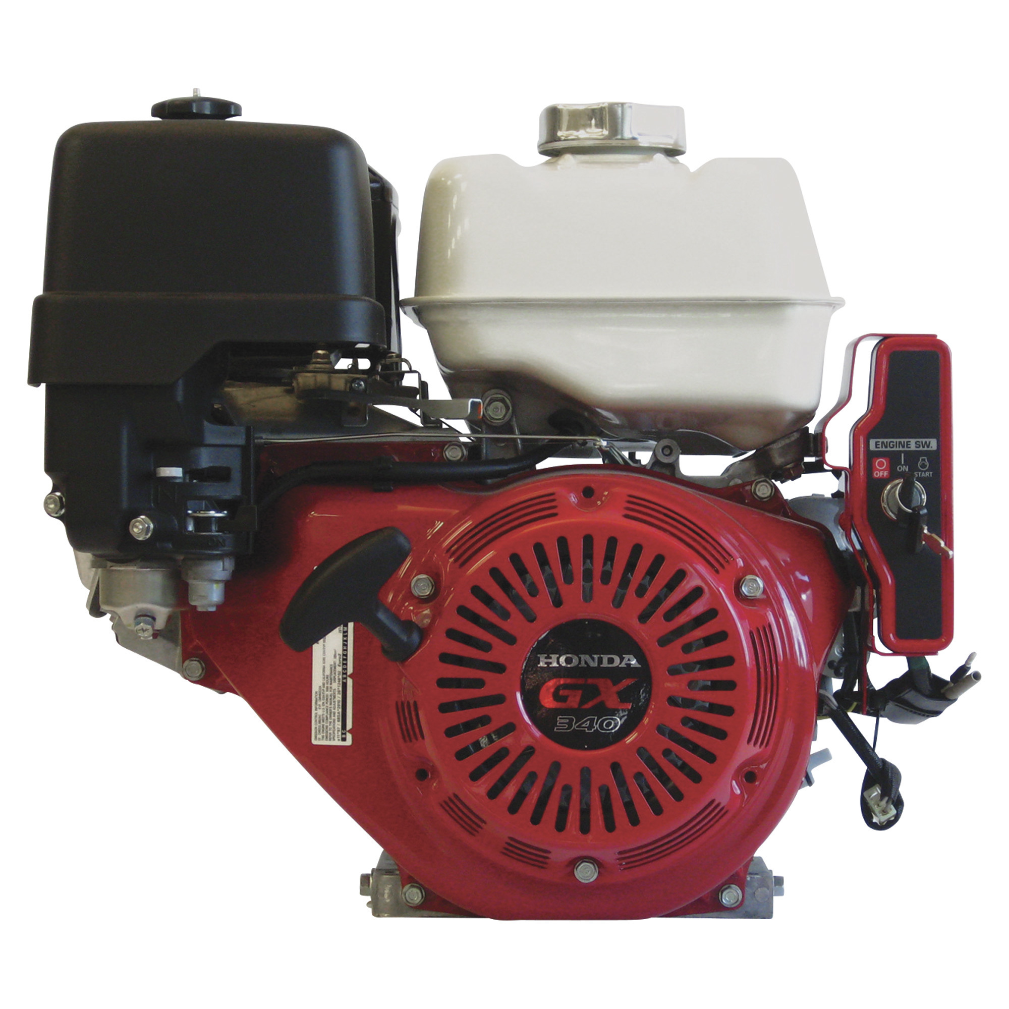 Honda Engines, HONDA 340CC OHV ELEC START, Engine Displacement 389 cc, Engine Type GX Series OHV Commercial-duty, Shaft Diameter 1 in, Model# GX340UT2XQNE2